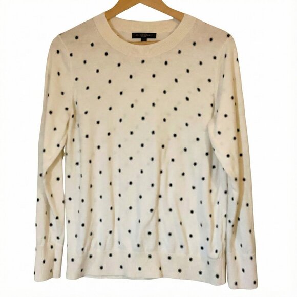 Banana Republic Factory Dot Crew-Neck Sweater - Off-White - SZ L - Picture 2 of 5